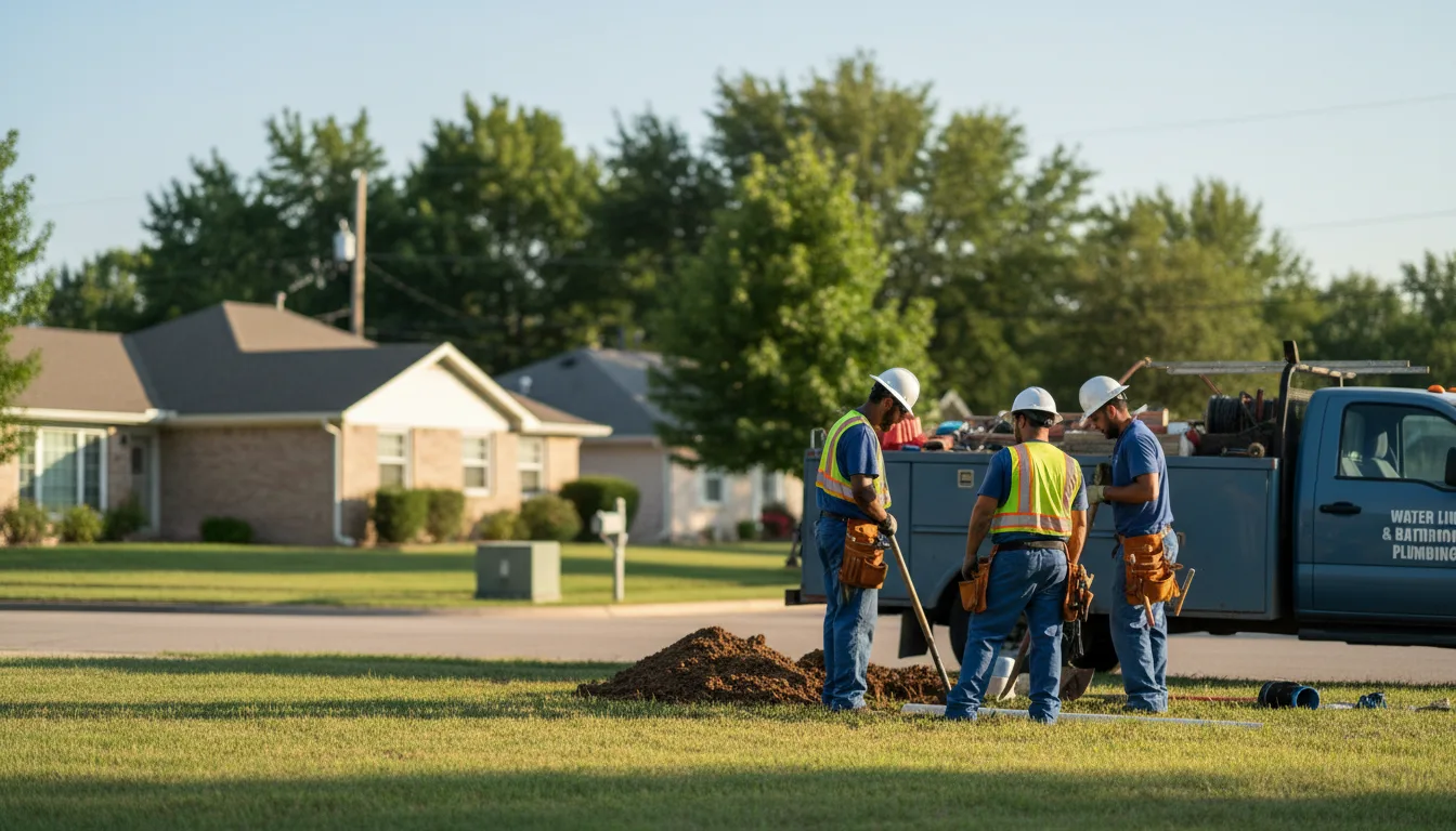 Residential water line and bathroom plumbing service in Mount Hope, AL